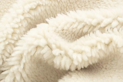 Women's Ivory Sherpa Fleece Jacket Cozy Zip Up