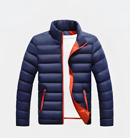 Men's Lightweight Insulated Puffer Jacket Water-Resistant Black
