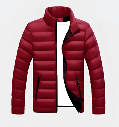 Men's Lightweight Insulated Puffer Jacket Water-Resistant Black