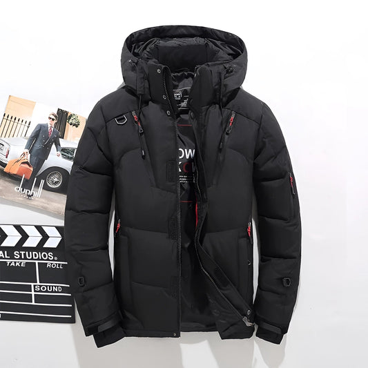 Men's Waterproof Insulated Ski Jacket Black - Vonnera