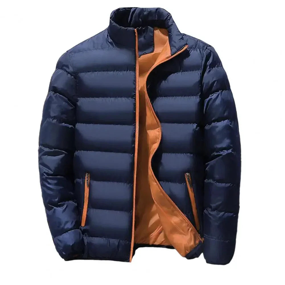 Men's Water-Resistant Insulated Puffer Jacket Navy - Vonnera