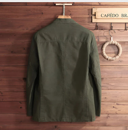 Men's Olive Green Blazer Lightweight Casual
