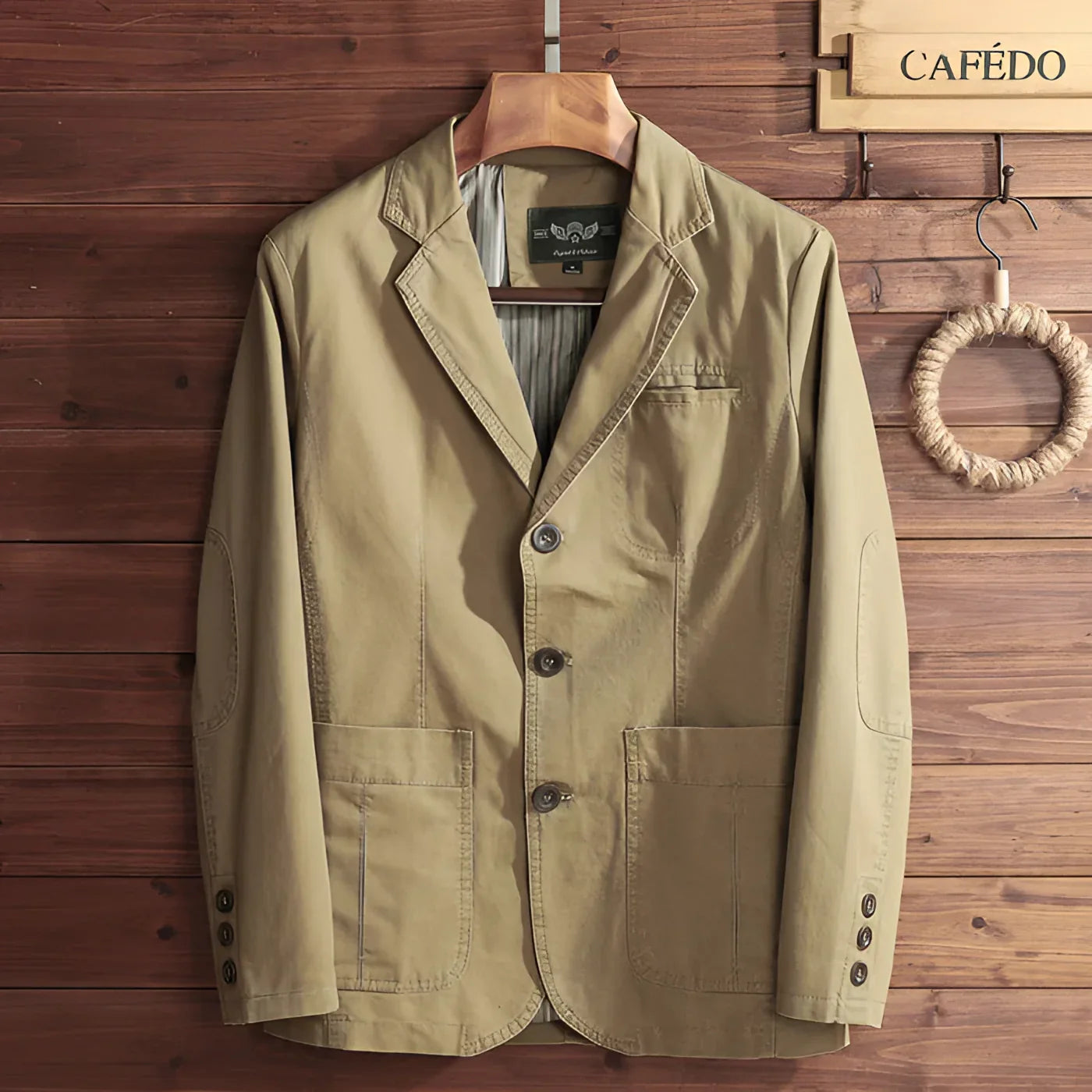 Men's Olive Green Blazer Lightweight Casual