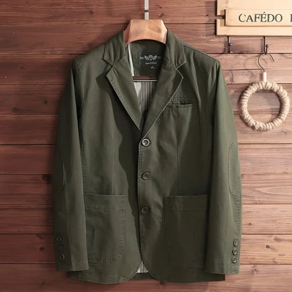 Men's Olive Green Blazer Lightweight Casual