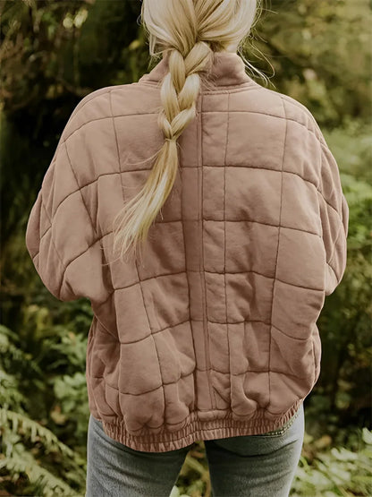 Women's Quilted Jacket Lightweight Insulated Forest Green