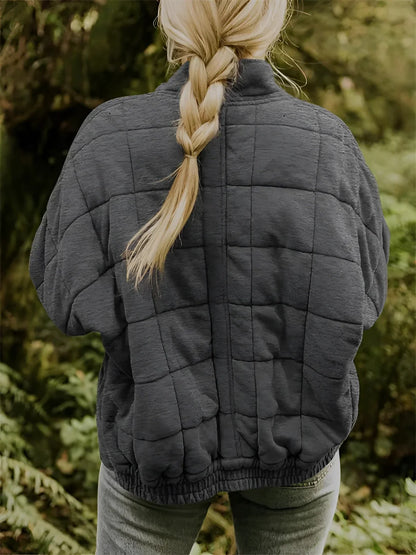 Women's Quilted Jacket Lightweight Insulated Forest Green - Vonnera