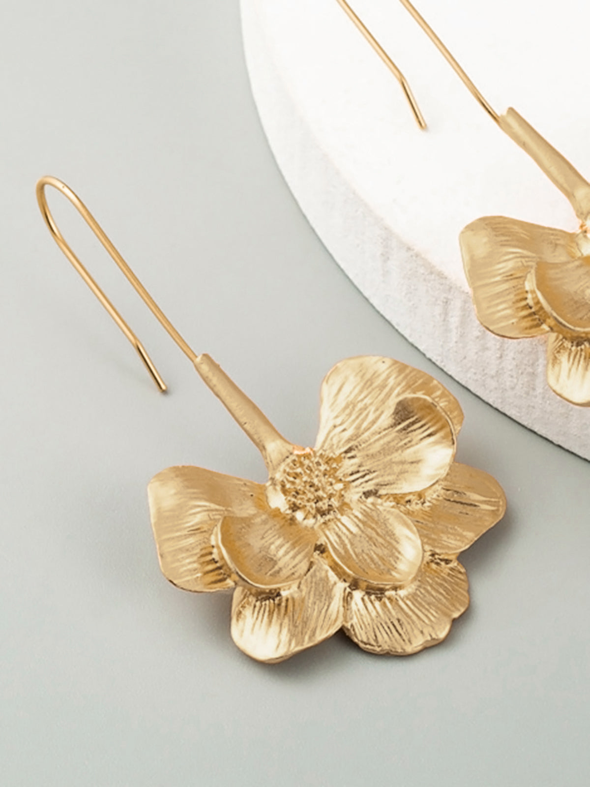 Womens Flower Stud Earrings