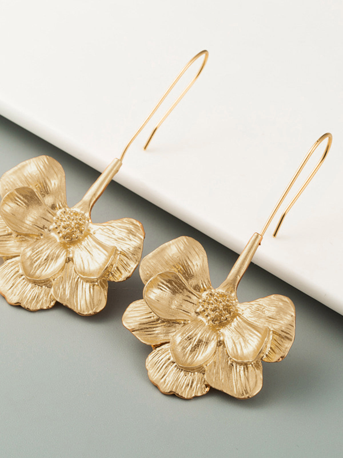 Womens Flower Stud Earrings