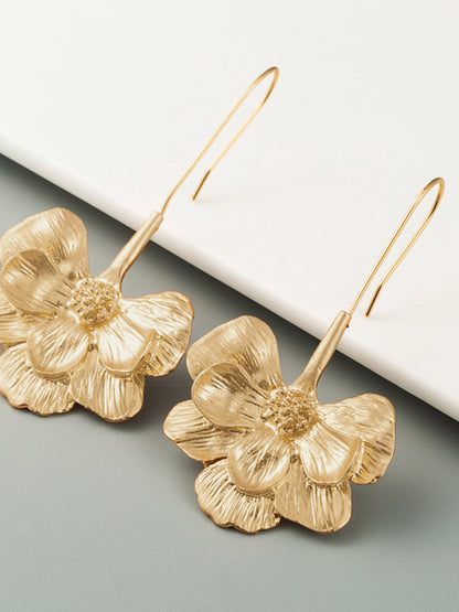 Womens Flower Stud Earrings
