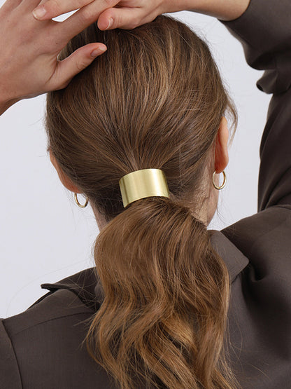 Women's Metal Ponytail Holder Hair Cuff Silver - Vonnera