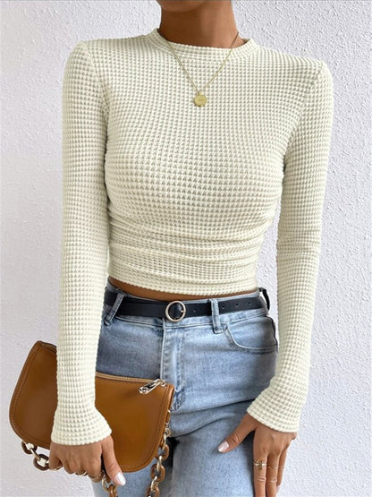 Women's Long Sleeve Waffle Knit - Vonnera