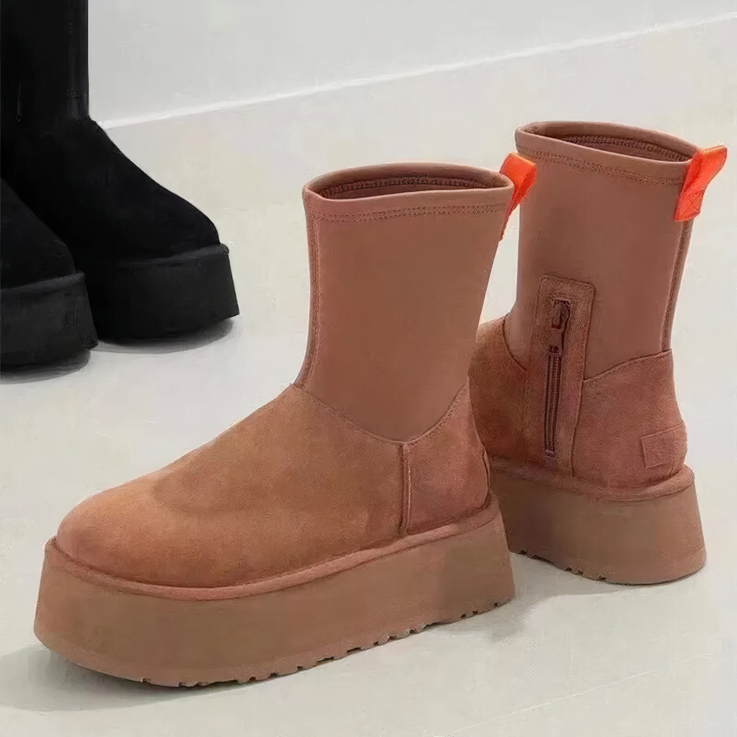 Women's Ankle Boots Platform Pull-On Design