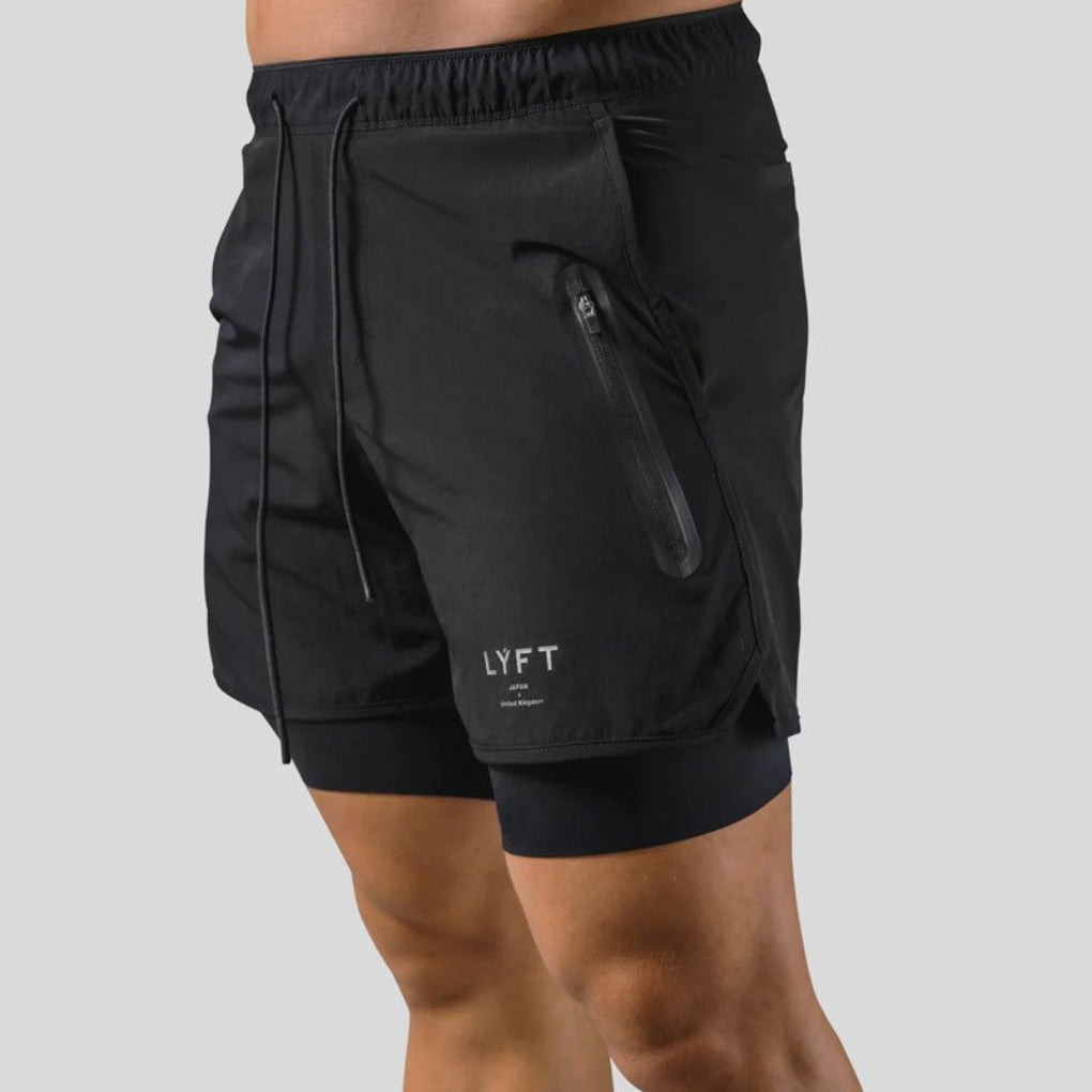 Men's 2-In-1 Sports Training Shorts