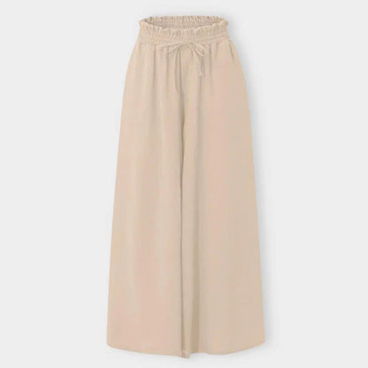 Women's High Waist Wide Leg Smocked Pants