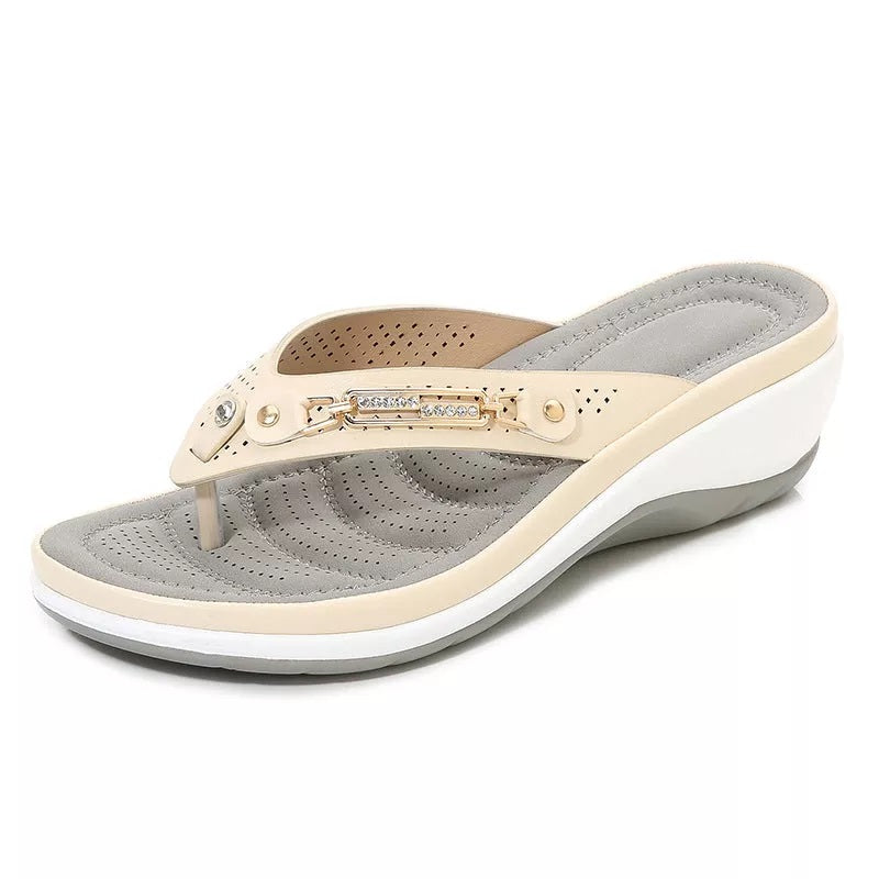 Women's Leather Sandals Arch Support Soft Cushion - Vonnera