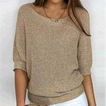 Women's Oversized Sweater Cozy Soft Casual Beige