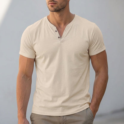 Men's Fitted V-Neck Short Sleeve T-Shirt
