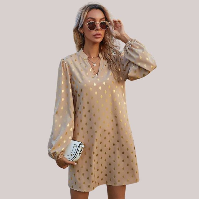 Sierra | Women's Polka Dot Elegant Mini Dress