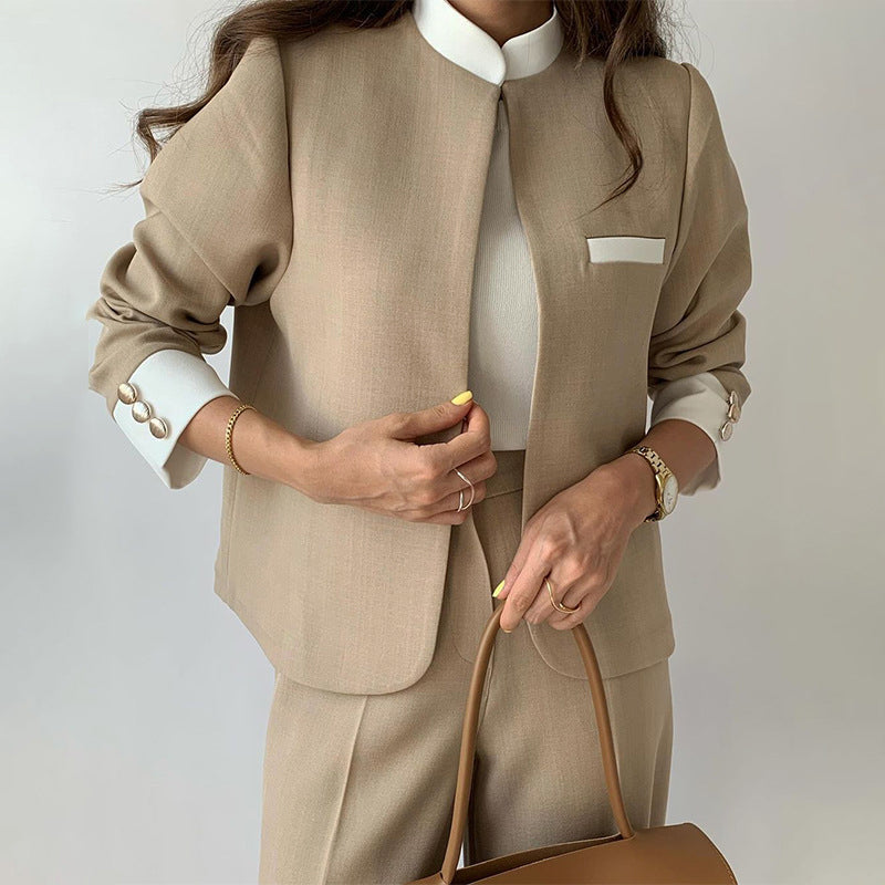 Women's Blazer And Trousers Set Comfortable Business Casual - Vonnera