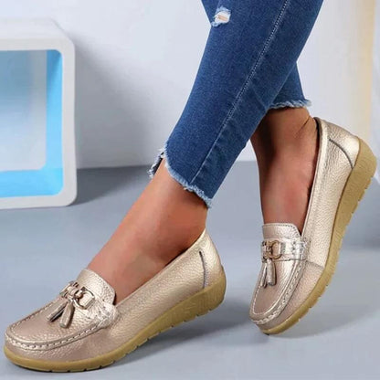 Women's Wedge Loafers Retro Style