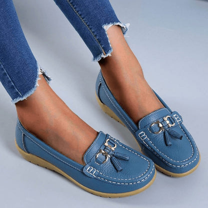 Women's Wedge Loafers Retro Style - Vonnera