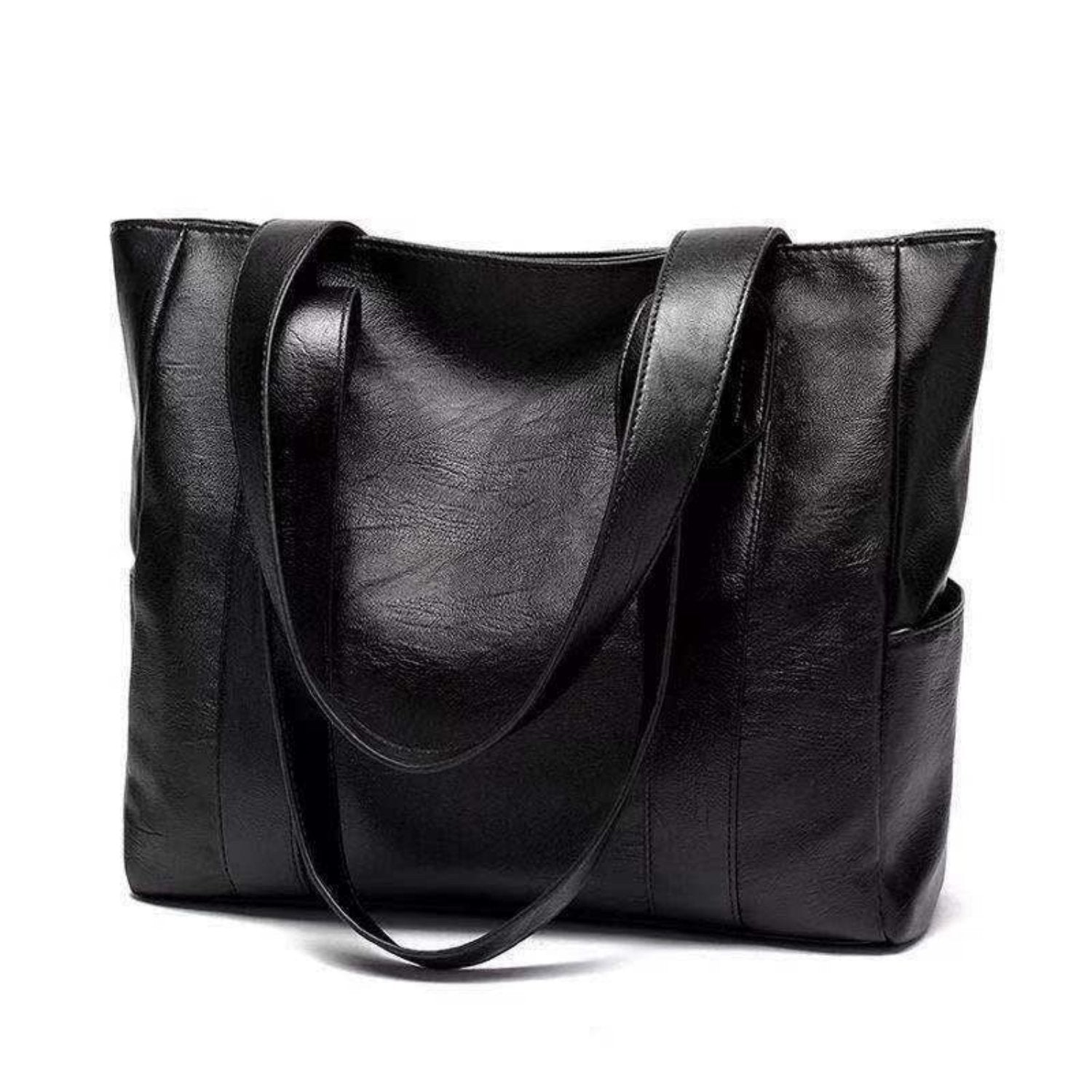 Vintage Leather Shoulder Bag Classic Brown - Vonnera