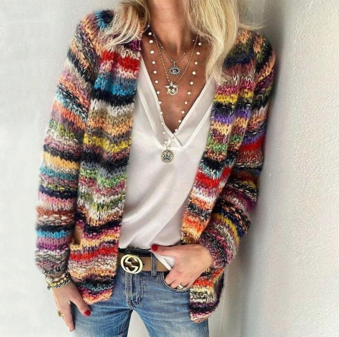 Women's Knitted Cardigan Comfort Fit - Vonnera