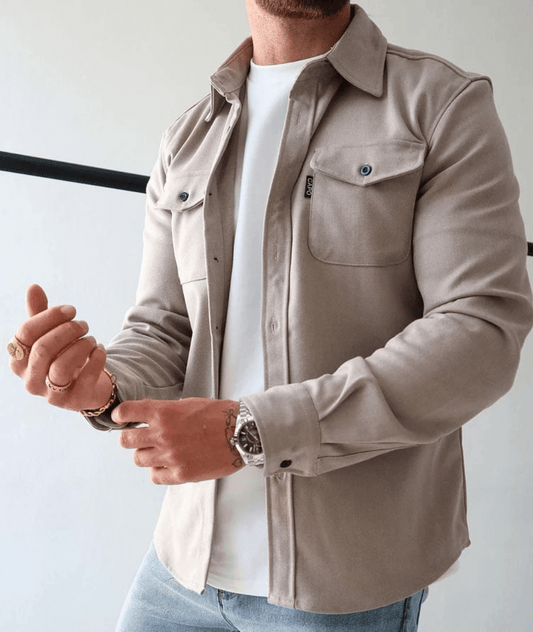 Men's Shirt Jacket Casual Layering Piece - Vonnera