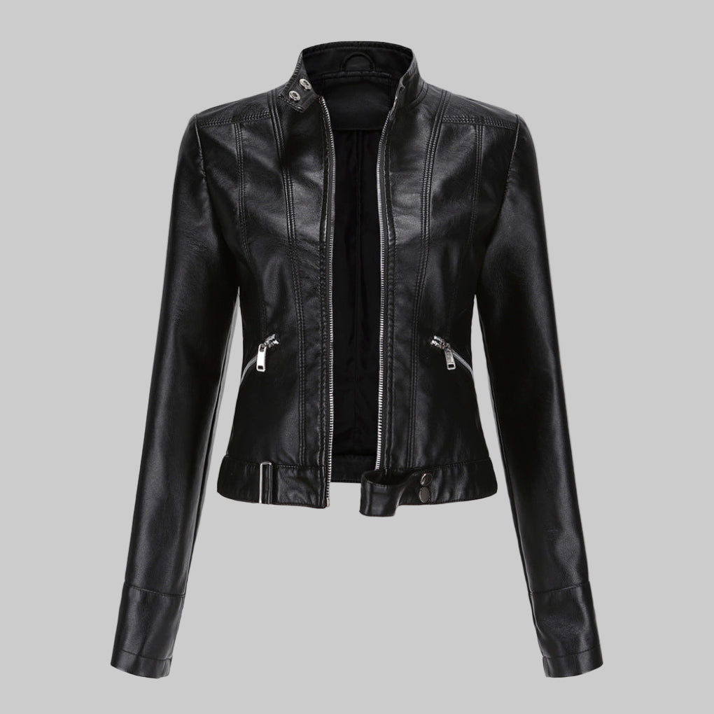 Women's Leather Jacket Elegant Outerwear - Vonnera
