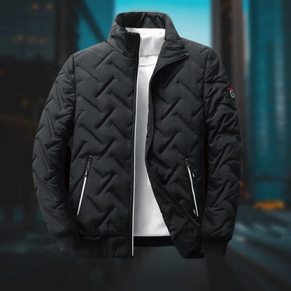 Men's Puffer Jacket Quilted Zip-Up