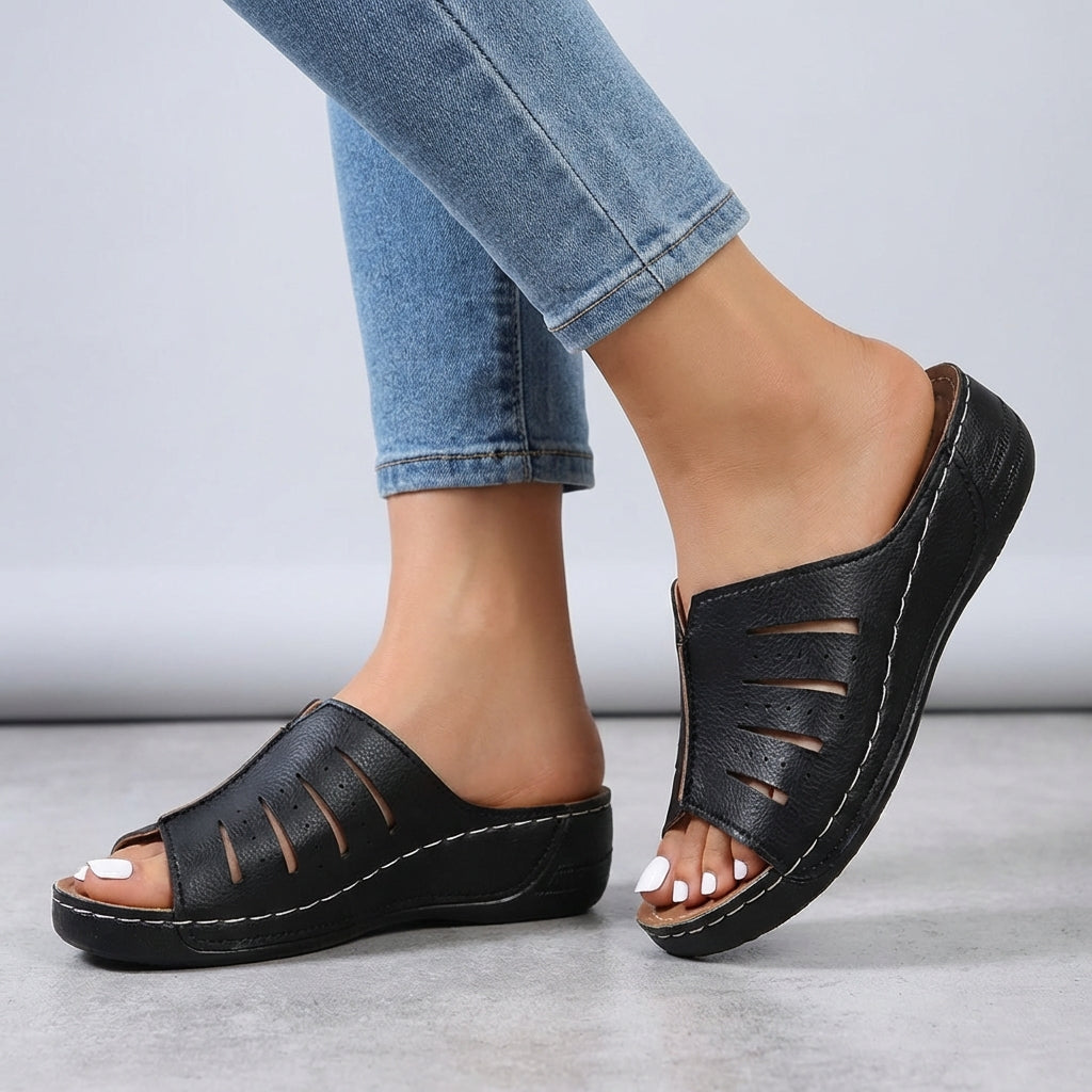 Orthopedic Wedge Slide Sandals Comfortable - Vonnera
