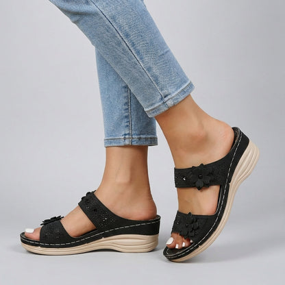 Women's Orthopedic Wedge Sandals Floral Comfort - Vonnera