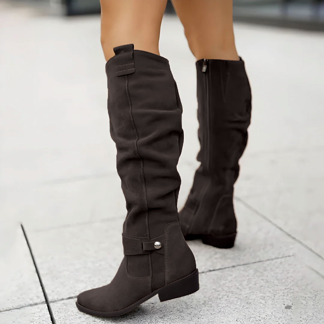 Stylish Suede Knee High Boots