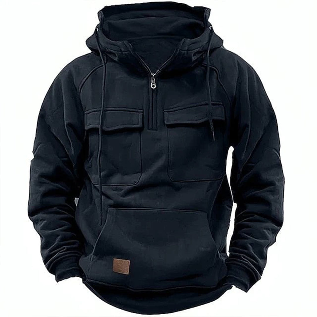 Men's Retro Motorcycle Hoodie Rugged Cotton Comfortable