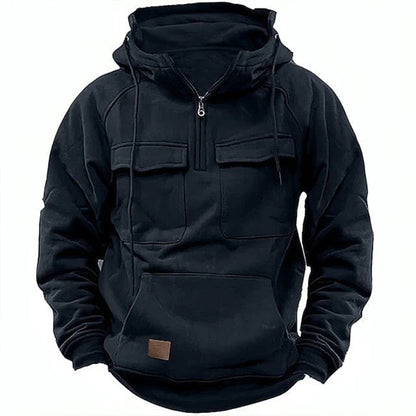 Men's Retro Motorcycle Hoodie Rugged Cotton Comfortable