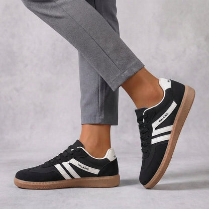 Men's Low- Lace-Up Sneakers Striped Detail - Vonnera