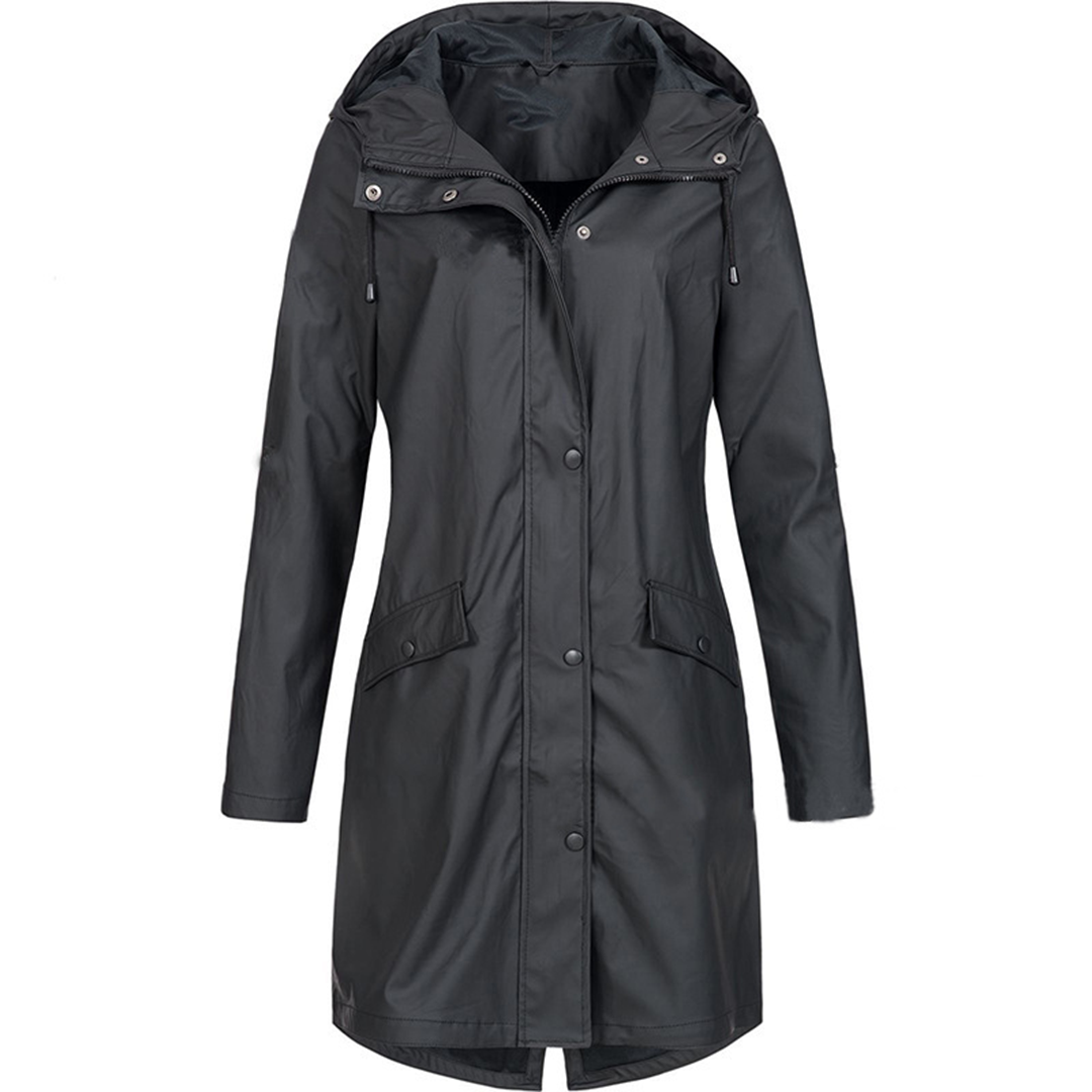 Women's Waterproof Rain Jacket Lightweight Hooded Windproof