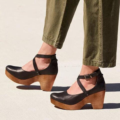 Women's Wedge Heels Closed Toe Ankle Strap - Vonnera