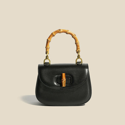Valentina Leather Bamboo Handbag