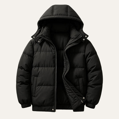 Men's Waterproof Down Hooded Puffer Jacket - Vonnera