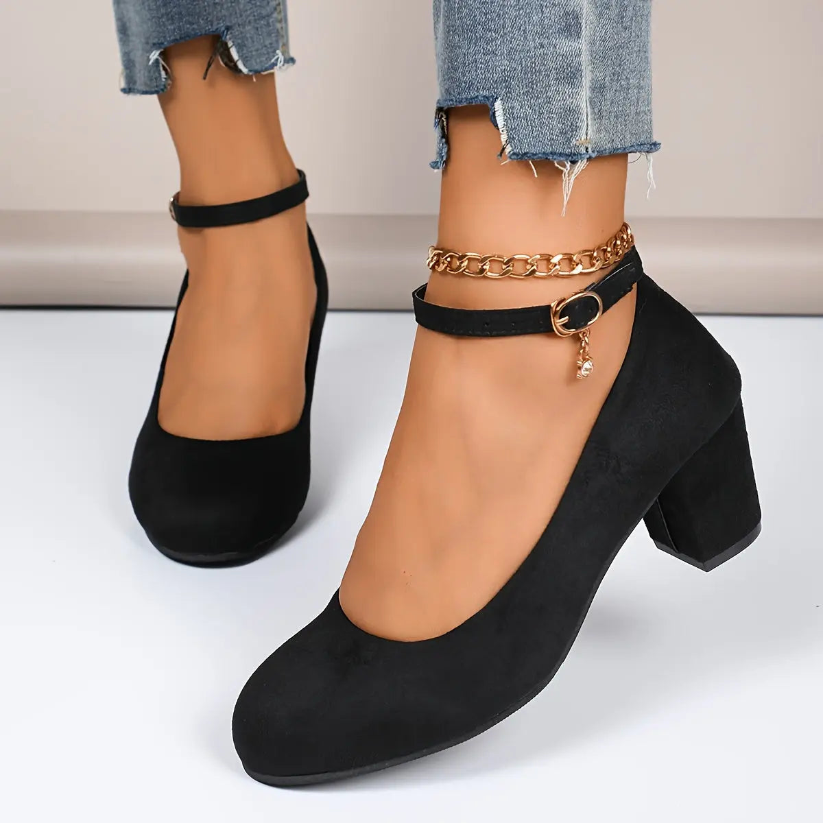 Women's Block Heel Pumps Elegant Style - Vonnera
