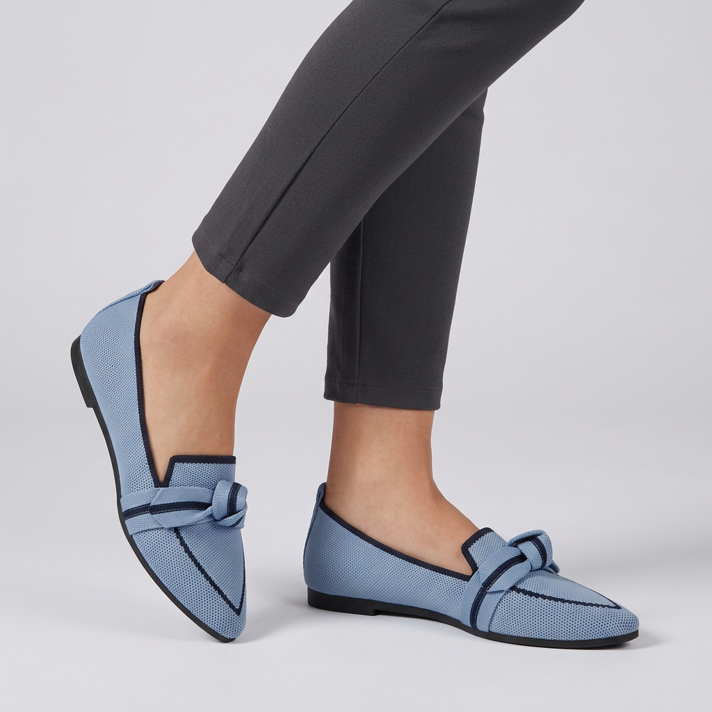 Pointed Toe Leather Loafers Horsebit Detail