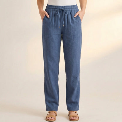 Women's Relaxed Fit Ankle Pants Drawstring Waist