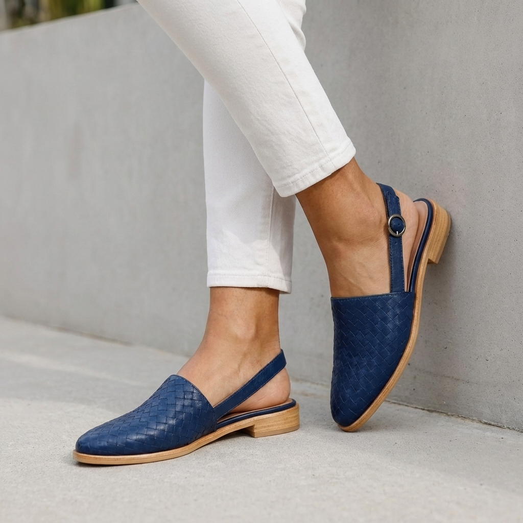 Women's Slingback Flats Adjustable Ankle Strap