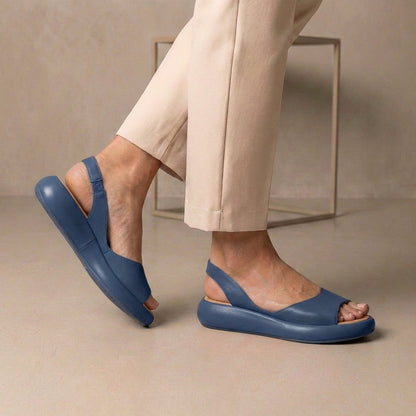 Women's Orthopedic Sandals Cushioned Sole Support Peep-Toe Slingback