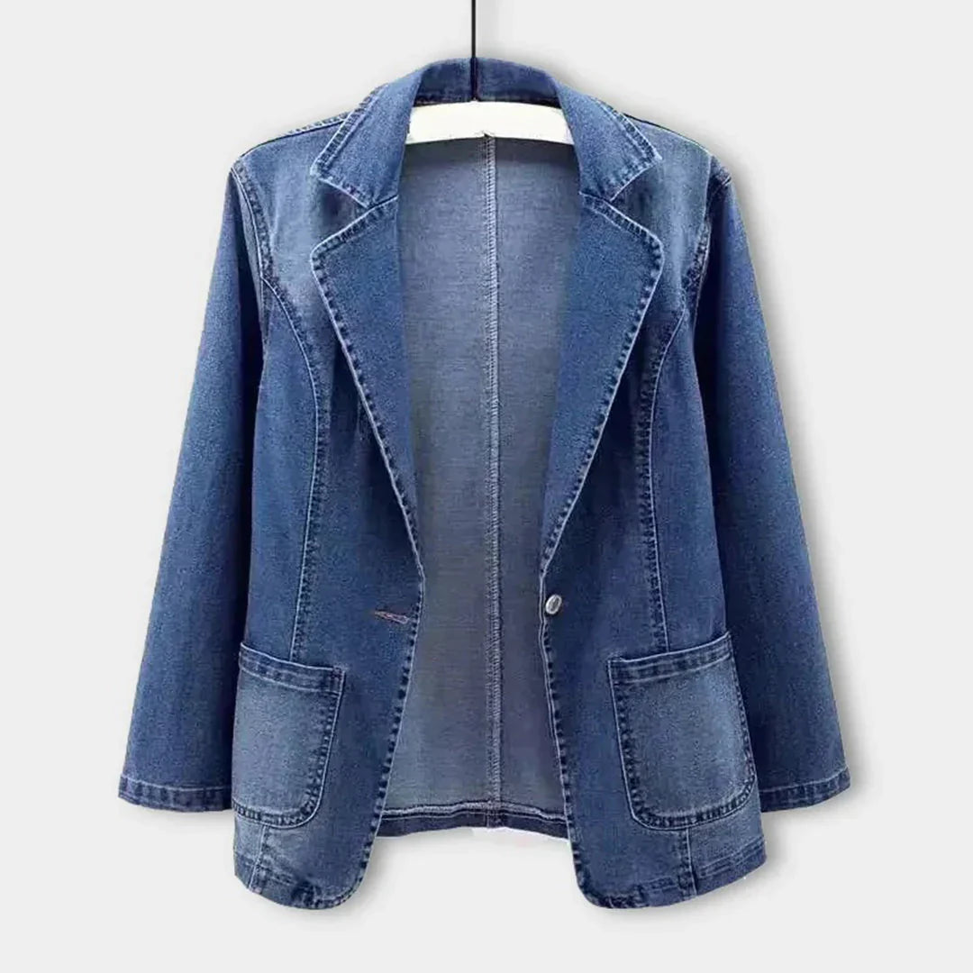 Urbanedge Men's Classic Fit Denim Blazer