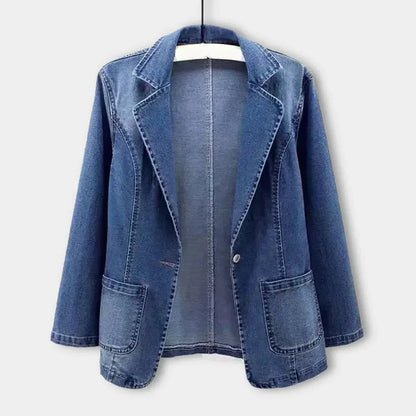 Urbanedge Men's Classic Fit Denim Blazer