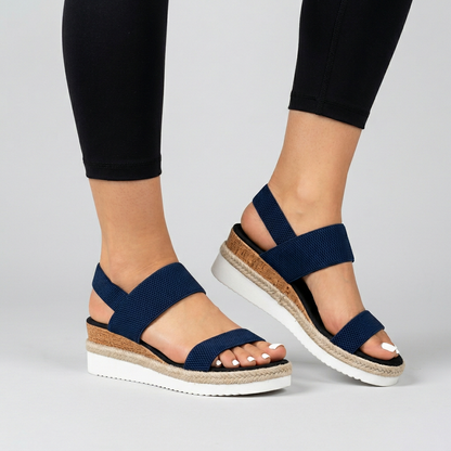 Women's Wedge Sandals Elastic Support Straps