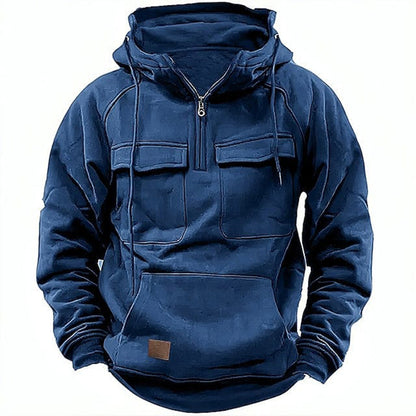 Men's Retro Motorcycle Hoodie Rugged Style Comfortable