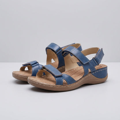 Comfort Sandals Adjustable Straps Cushioned Sole Brown